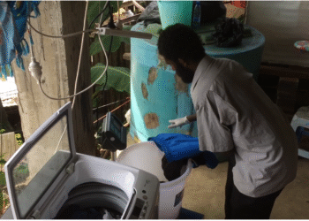 Chalk to clothes, Randy’s laundry business