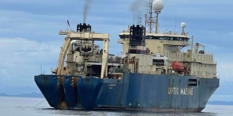 CS Lodbrog outside Honiara seafront