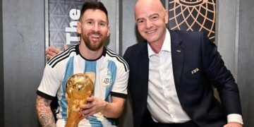 FIFA President and Lionel Messi