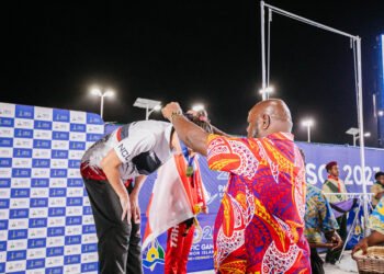 Medal ceremony for swimming
