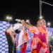 Medal ceremony for swimming