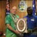 Prime Minister Manasseh Sogavare receives a diplomatic visit from Cook Islands Prime Minister Mark Brown