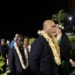 Foreign Affairs Minister, Jeremiah Manele upon arrival at in Rarotonga