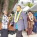 Tonga Prime Minister, Hu'akavameiliku upon arrival at Rarotonga airport