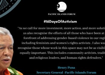 Statement by the PIF Secretary General, Henry Puna, on 16 days Activism to end gender based violence
