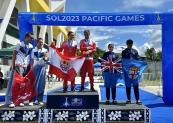 Fiji reached the podium alongside favourites Tahiti and New Caledonia in this new Pacific Games event. Photos: Aaron Ballekom, Pacific Games News Service