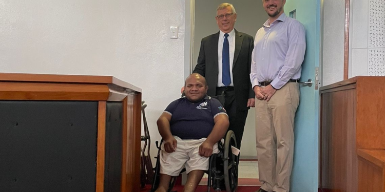 High Commissioner for a Day, Ellington Kabui also met with High Court Judge Howard Lawry.