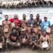 Makira census officers with members of the community.