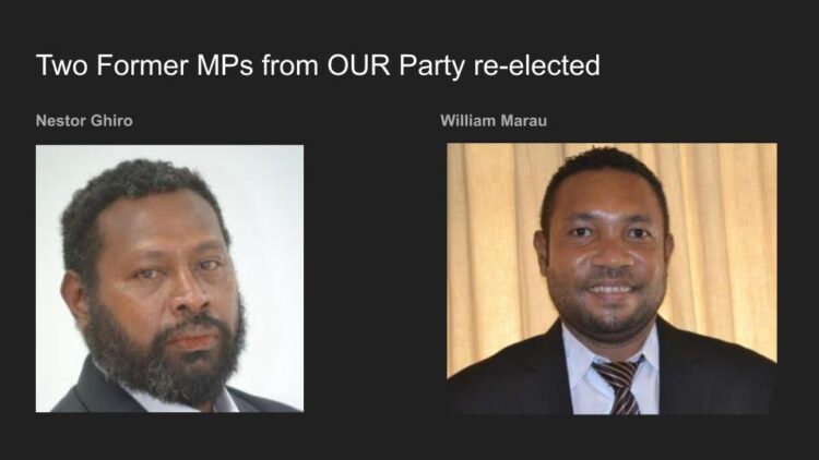 Two Former MPs from OUR Party re-elected