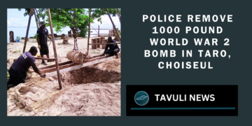 RSIPF EOD Team safely removes 1,000-pound bomb in Taro - further destroyed 81 unexploded ordnance items in Choiseul Province