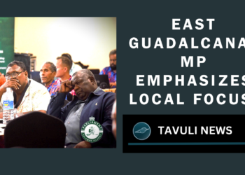 MP Bradley Tovosia stresses the importance of centering discussions on Solomon Islands' issues during the induction workshop.