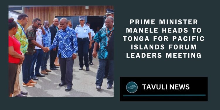 Prime Minister Manele Heads to Tonga for Pacific Islands Forum