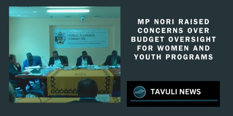 MP Nori raised concerns over budget oversight for women and youth programs.