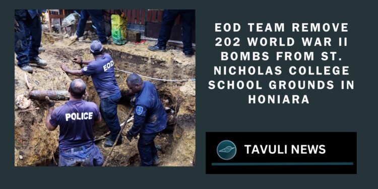 Explosive Ordnance Disposal Team Safely Removes 202 UXOs from School Grounds Amid Ongoing Concerns Over WWII Munitions.