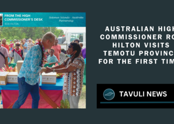 Australian High Commissioner Rod Hilton visits Temotu Province for the first time.