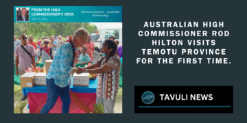Australian High Commissioner Rod Hilton visits Temotu Province for the first time.