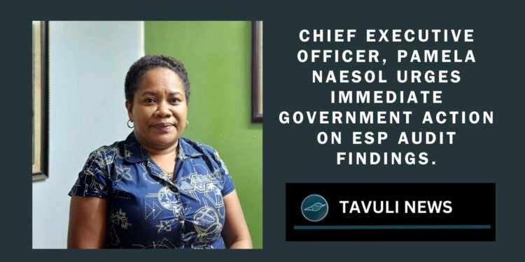 CEO Pamela Naesol Urges Immediate Government Action on ESP Audit Findings.