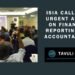 ISIA Calls for Urgent Action on Financial Reporting and Accountability