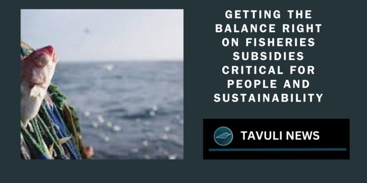 Getting the Balance Right on Fisheries Subsidies Critical for People and Sustainability