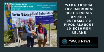 Waka tugeda for impruvim helt sevesis an helt outkams fo pipol alabout lo Solomon Aelans