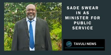 Francis Sade Sworn In as Public Service Minister Following Tuhaika’s Resignation.