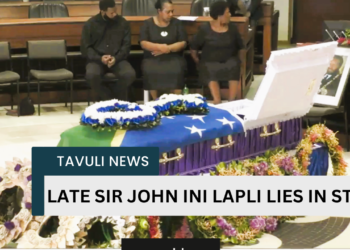 LATE SIR JOHN INI LAPLI LIES IN STATE