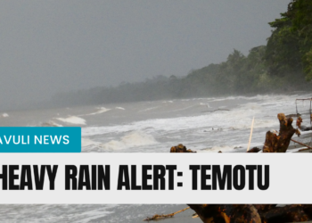 Heavy rain warning issued for Temotu Province, with risks of flooding, landslides, and hazardous sea conditions.