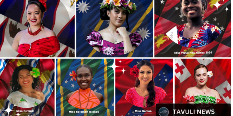 Seven contestants prepare to compete in the 2025 Miss Pacific Islands Pageant in the Solomon Islands this February.