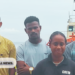 (L-R) Winston Sutu, John Lema, Rowena Andresen and Solomon Maesala for being the first Solomon Islanders to be awarded a Maritime Cadetship scholarship with Melanesian marine services company, Pacific Towing.