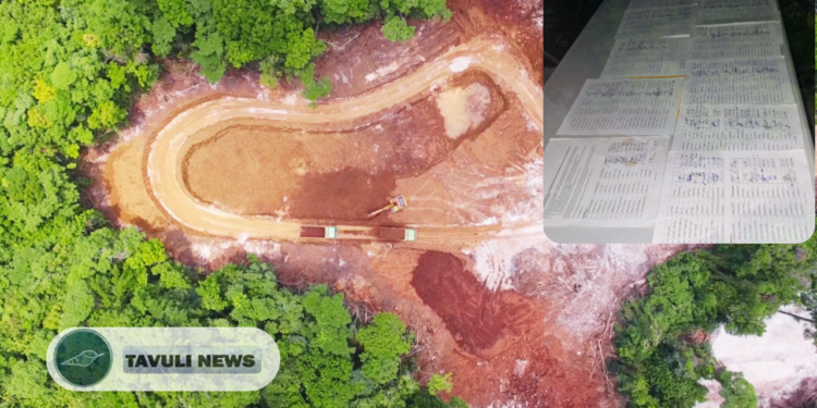 Image: A typical bauxite mining site on Rennell Island. Credit /Ripples in Rennell.