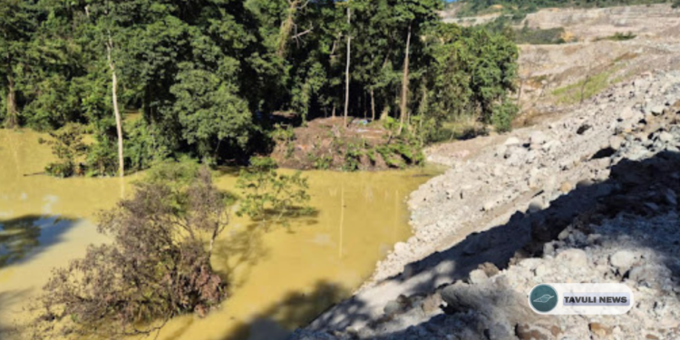 Chovohio [left] and Charivunga [right] confluence, to create a dam for sediment control