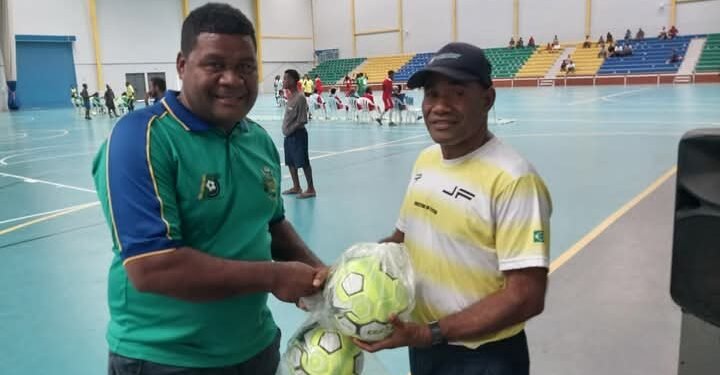 Hatanga Community Champions League Teams Receive Futsal Balls from SIFF