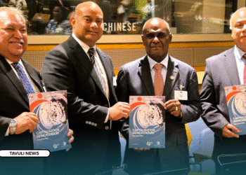 PM Manele with the Nauru President, Mr David Adeang, Tonga Prime Minister, Dr, Aisake Eke and the SG, Mr. Baron Waqa