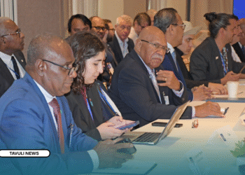 Prime Minister Jeremiah Manele, participated in a highlevel roundtable discussion at the 2025 Bloomberg Philanthropies Global Forum in New York - 𝘗𝘩𝘰𝘵𝘰 𝘣𝘺 𝘚𝘢𝘭𝘢𝘴𝘦𝘪𝘯𝘪 𝘔𝘰𝘤𝘦𝘪𝘸𝘢𝘪.