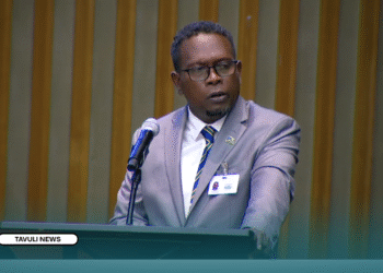 Wayne Ghemu delivers Pacific Islands Forum statement at the High-Level Meeting commemorating the 30th anniversary of the World Programme of Action for Youth.