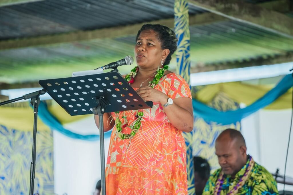 Guest of honor, Ms. Pamela Alamu delivers her speech