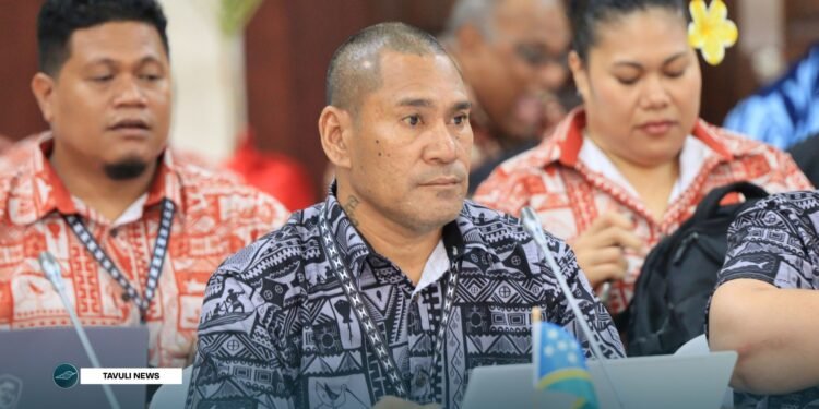 Polycarp Paea, Minister for Environment, Climate Change, Disaster, and Meteorology. Photo Credit: Charley Piringi/In-depth Solomons