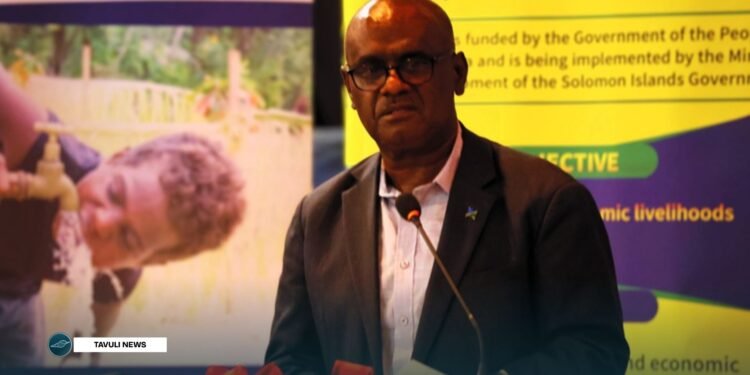 PM Manele presenting keynote address