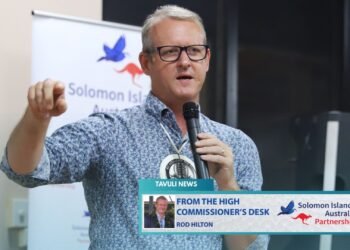 Outgoing Australian High Commissioner, His Excellency Rod Hilton giving his final remarks.