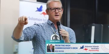 Outgoing Australian High Commissioner, His Excellency Rod Hilton giving his final remarks.