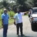MP for North Guadalcanal Constituency Dr. Paul Bosawai and MRD Permanent Secretary John Niroa during a brief visit to one of the rehabilitated road access to Taloa community on Wednesday this week.
