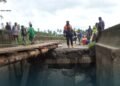 Tabalia Bridge in Northwest Guadalcanal damaged by severe weather conditions.