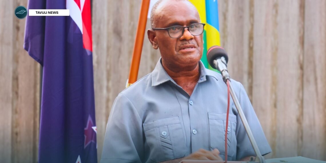 Prime Minister Jeremiah Manele delivers remarks during the Waitangi Day Reception.