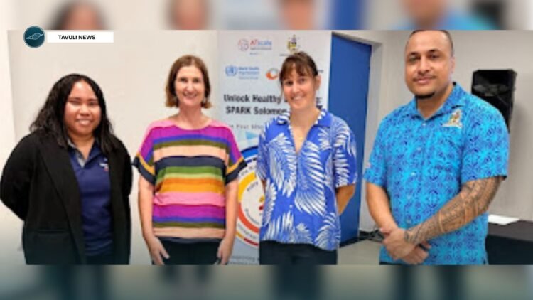 In attendance during the launch were (from left): Senior Health Advisor for the Australian High Commission Ms Zina Fefera, WHO Regional Office for the Western Pacific Rehabilitation and Assistive Technology Consultant Ms Pauline Kleinitz, The Fred Hollows Foundation Pacific & Timor-Leste Country Manager, Sara Webster, and The Fred Hollows Foundation NZ Senior Administrative Manager, Kaitu A. Aisake. Photo: WHO/Ruel Serrano