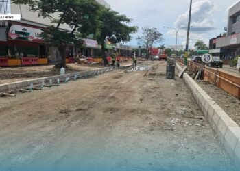 Road Works from Heritage Park Roundabout to SIPA Junction at Point Cruz Progressing