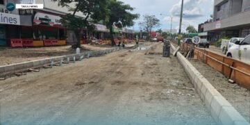 Road Works from Heritage Park Roundabout to SIPA Junction at Point Cruz Progressing