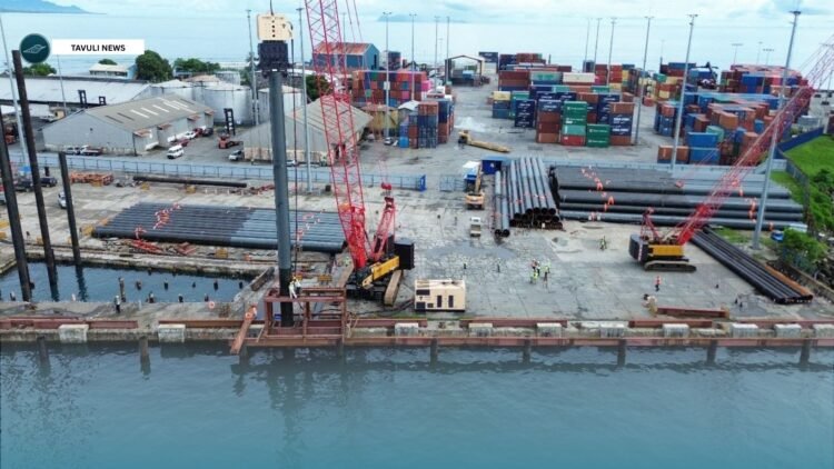 Piling Works Begin at Honiara International Wharf