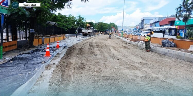Road Construction Works Progressing Along Mendana Avenue Between Heritage Park and Hotbread Roundabouts