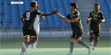 After a narrow 3-2 defeat to Vanuatu United FC at the weekend, Ben Cahn's side knew a comfortably win here, coupled with a favour from Tahiti United later in the day, would be required if they were to seal a place in the semi-final playoff.