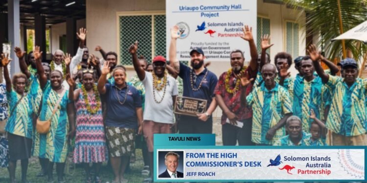 Uriaupo community in South Vella La Vella, Western Province proudly opening of their community hall.